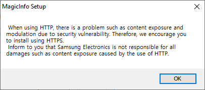 HTTP usage warning dialog