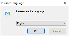 Installer language selection dialog