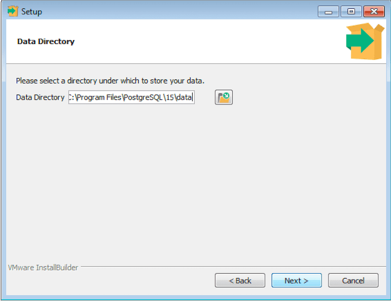 Data directory screen