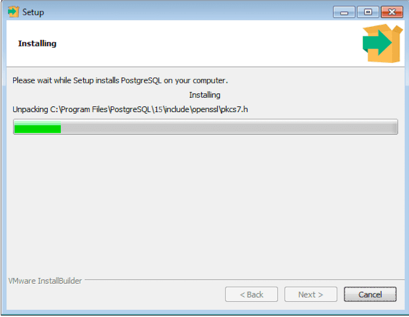Installation progress bar
